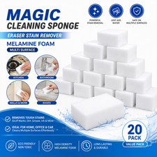 10 x Magic Cleaning Sponge Eraser Stain Remover Melamine Foam UK FREE POSTAGE!