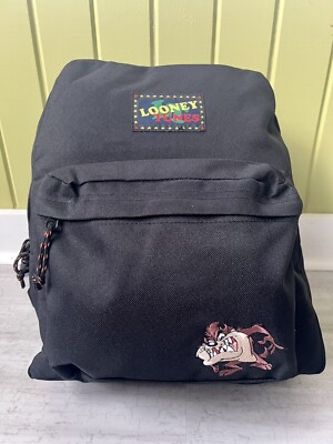 Vintage ‘90s Tasmanian Devil Backpack Zip Pouch Purple Green Looney Tunes il_1080xN.2198738751_drx0.jpg main image 2
