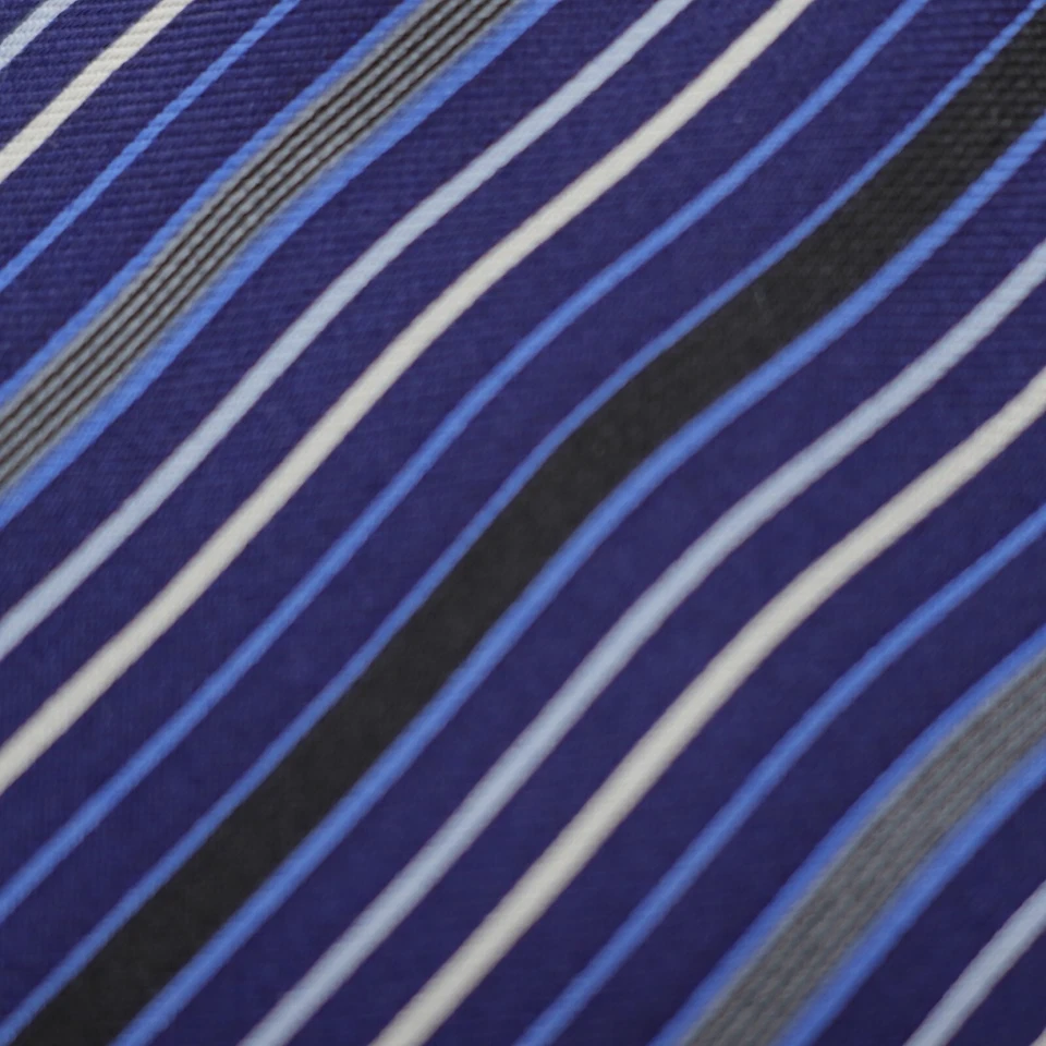 Corbata de seda Dockers azul a rayas para niños resistente a las manchas - Imagen 2 de 4