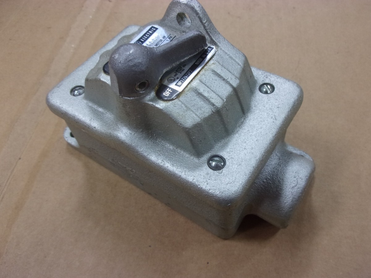 GE Manual 1 Hp Hazardous Location Electric Motor Starter Switch.