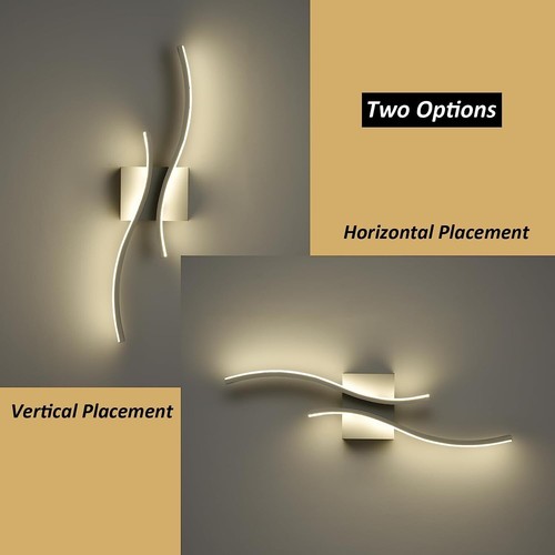 Modern LED Sconce Wall Light Indoor 24" Minimalist Industrial White Wall Sconce - Picture 2 of 6