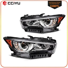 Headlights Assembly For Infiniti For Q50 2014-2022 Black Housing w/LED DRL