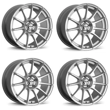 Set 4 17" Maxxim 10S Winner 17x7 5x110 5x115 Full Silver Wheels 40mm Rims