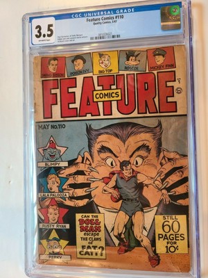 FEATURE COMICS # 110 QUALITY 1947 CGC 3.5