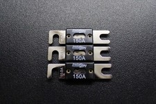 3 PACK 150 AMP ANL FUSE FUSES NICKEL PLATED INLINE WAFER CAR AUDIO STEREO ANL150