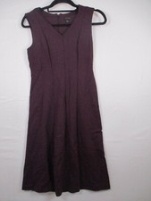 Ann Taylor 0 V Neck Tank Sleeve Knee Length Sheath Zip-Close Lined Dress