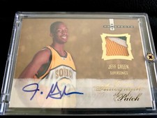 2007-08 Fleer Hot Prospects Jeff Green RC Rookie Patch Auto #133/399 