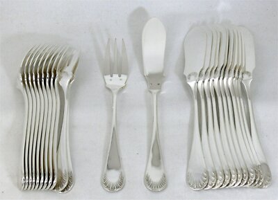24 couverts a poisson 12 fourchettes et 12 couteau métal