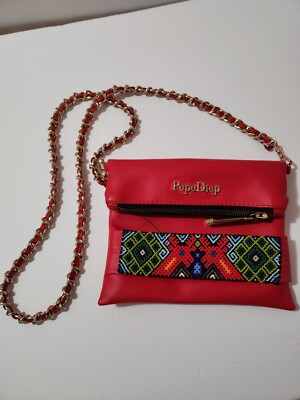 Pepe Diep Mexican Brand Crossbody Recycled Materials Beaded Purse