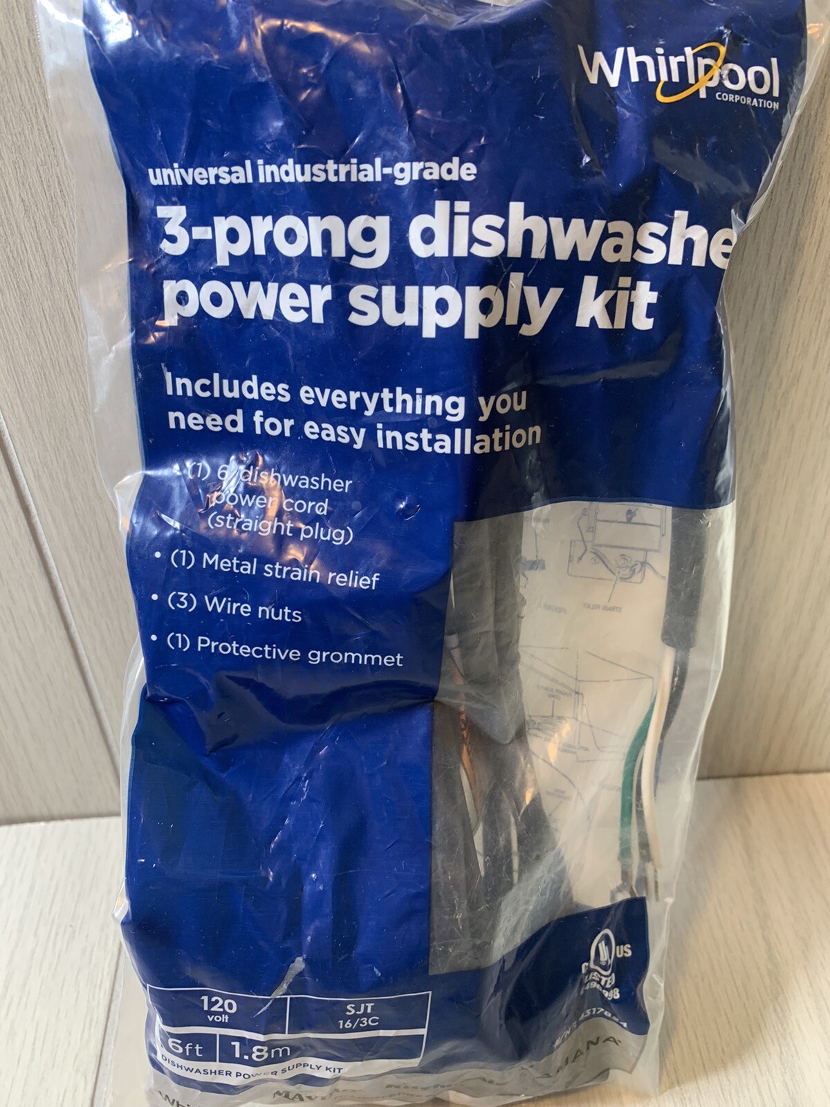 3Prong Dishwasher Power Supply Kit 4317824 Whirlpool eBay