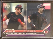 2023 Topps Now #513 Matt McLain Spencer Steer Cincinnati Reds 04/25 PURPLE