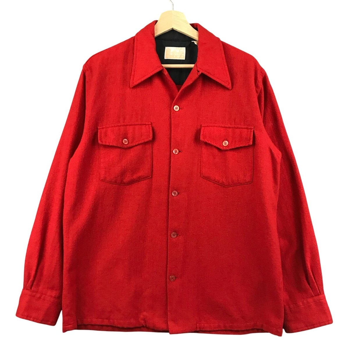トップス KINGS ROAD WOOL SHIRT / 70S Vintage 70s Sears Kings Road wool flannel lined shirt size M