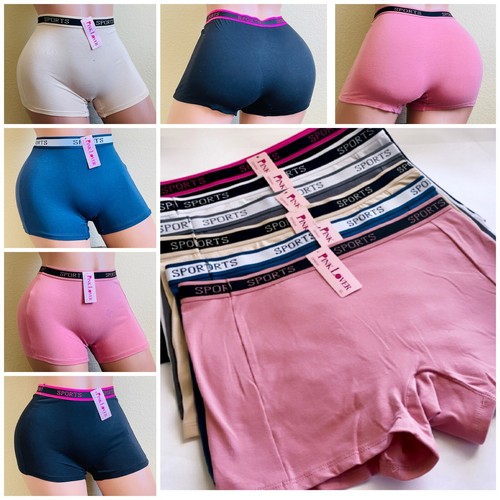 6 pack Boyshorts Sports Short Boxer Panties Undies Shortie Underwear 159 Sz S-5X - Picture 7 of 15