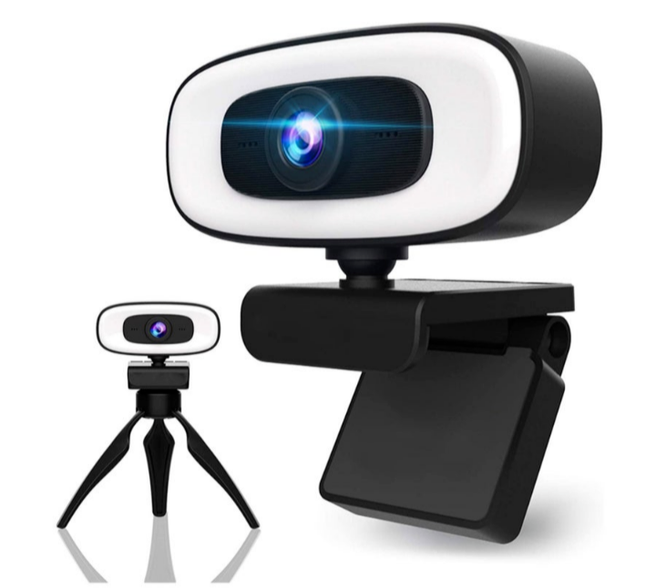 Webcam with Ring Light Microphone, Web Camera, 4K Ultra HD Quality - NEW!!!-image