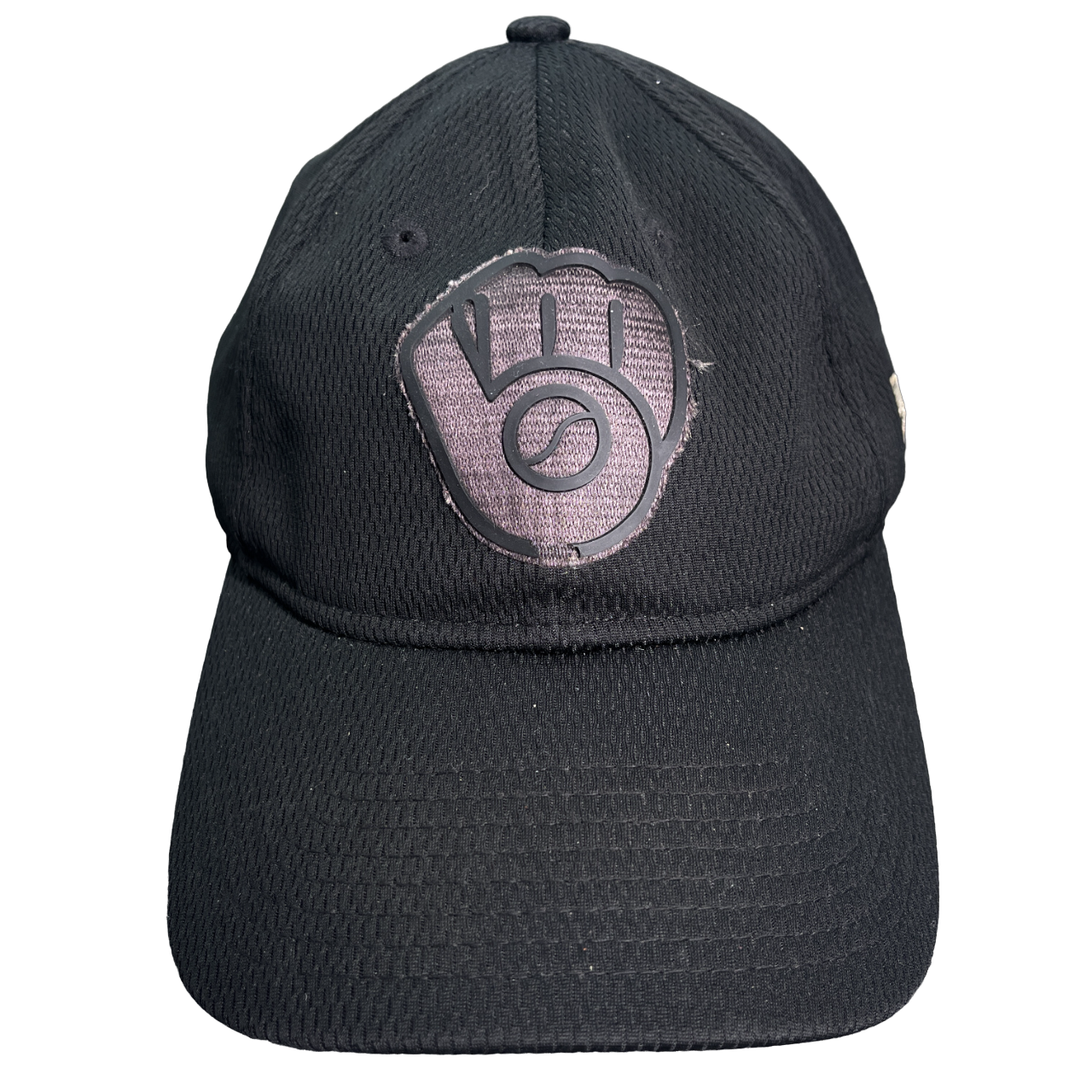 New Era Milwaukee Brewers Strapback Hat Baseball Cap Adult Adjustable Black MLB