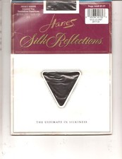 Hanes Silk Reflections Control Top Sandalfoot Pantyhose,Size CD, Jet Black, New