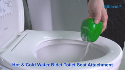 Hibbent Toilet Bidet Attachment – Hot & Cold Water Spray, Dual Nozzle, Self-Cleaning – Non-Electric Bidet For Feminine & Rear Washing