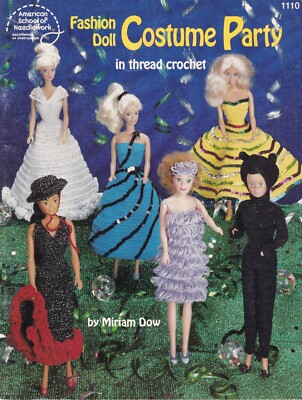 American School of Needlework Leaflet Fashion Doll Costume Party Thread Crochet