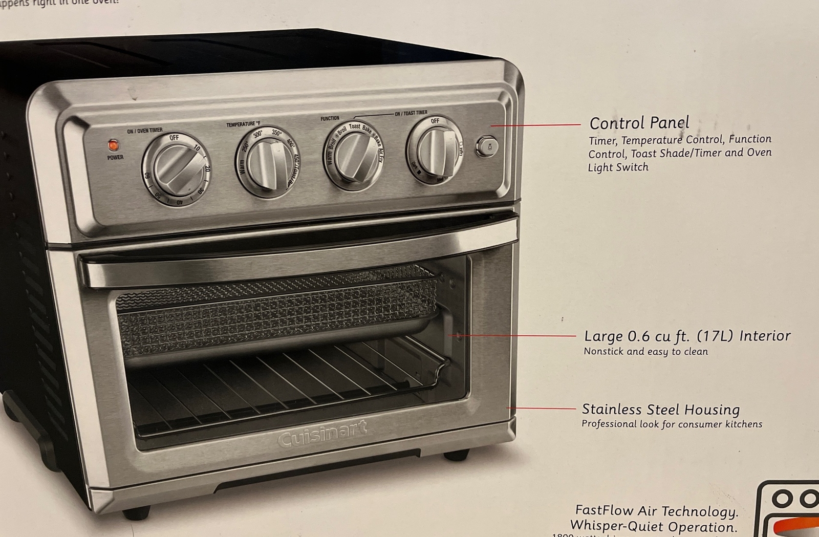 Cuisinart Air Fryer Toaster Oven TOA55WM, Large Capacity eBay