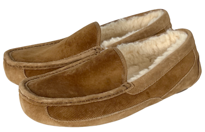 New Mens UGG Ascot Brown Corduroy II Slip On Slippers Shoes Loafers Size 8 M‎ UGG Brown Slippers for Men for sale | eBay main image 3