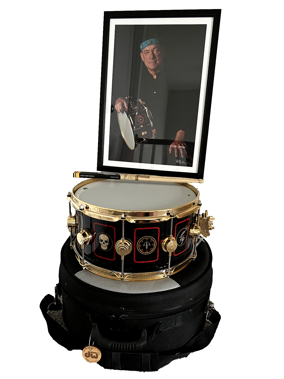 DW Neil Peart Icon R40 Snare Drum Never Played 244 of 250 Extras