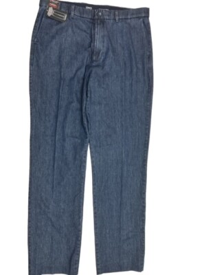 Roundtree Yorke Denim Pants 40x36 Blue Stewart Classic Fit Flat