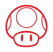 Toad, Mario, Peach, Luigi, Toadette, Vinyl, Decal, Sticker, Nintendo, Mushroom