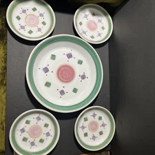 CALECA BELVIDERE ITALIAN Pottery 4 PASTA BOWLS & SERVING BOWL EXCELLENT