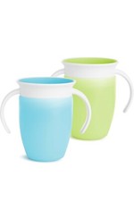 Munchkin 47020 Miracle 360 Green/Blue Sippy Cup - 2 Pieces