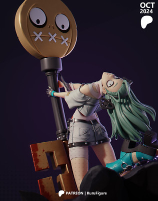 A.B.A, Guilty Gear, Spiel, Videogame, sexy Pin-Up, Figur, 3D Druck, UNBEMALT