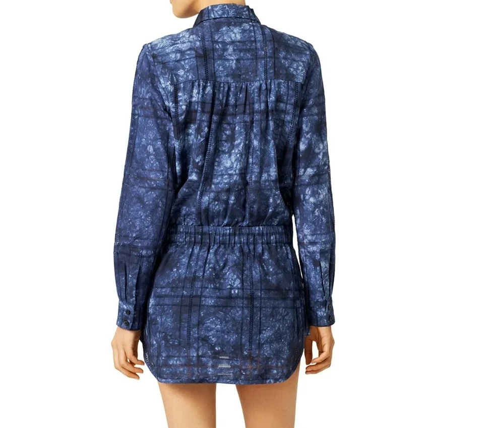 NUEVO Thakoon Azul Mameluco Mono Vestido Azul País Denim Estampado Talla 6 Nuevo Con Etiquetas Foto 3 de 4