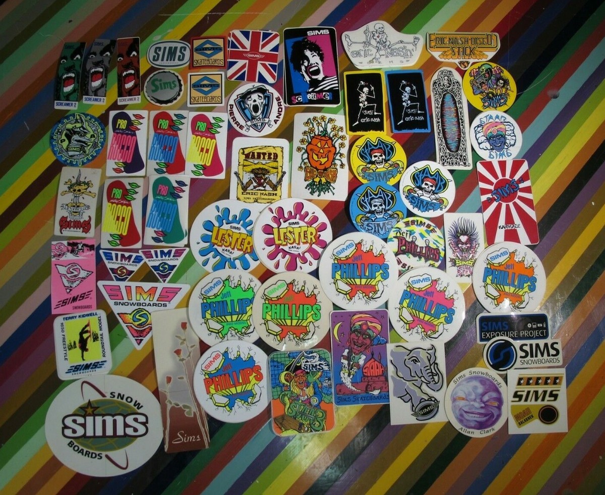 80s SIMS BENNETT Vans RONJON ビンテージ ステッカー vtg 1980s Sims skateboard sticker - pros Phillips Staab Kasai