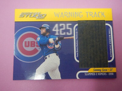 2001 Donruss Studio Warning Track Authentic Stadium Wall Sammy Sosa #WT-22