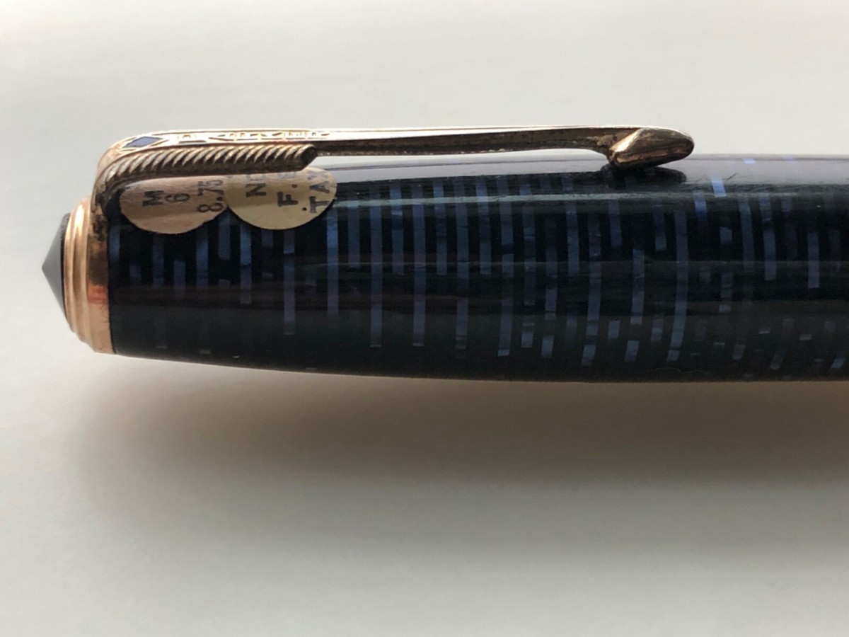 MINT 1946 Parker Vacumatic Fountain Pen Azure Blue Pearl | eBay