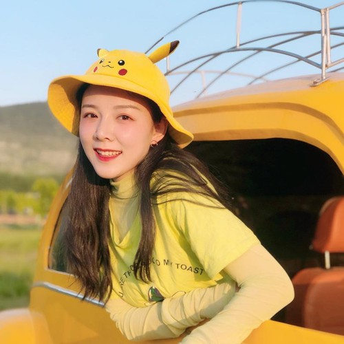 Pikachu Bucket Hat from Pokemon sun hat anime cartoon cute fisherman beach style - Picture 3 of 7
