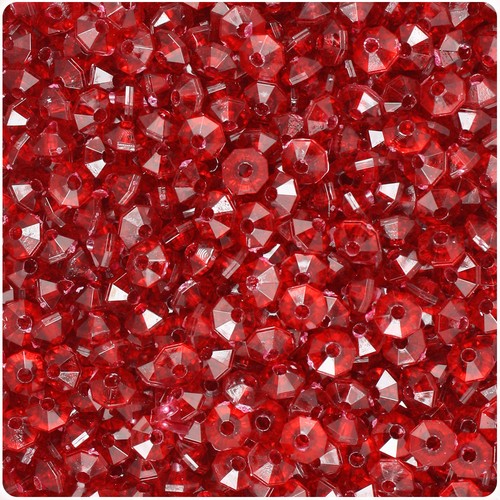BeadTin Transparent 6mm Faceted Rondelle Plastic Craft Beads (1350pcs) - Picture 11 of 53