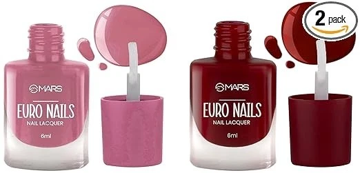 MARS EURO Nail Lacquer | Glossy Gel Finish | Rich Pigmentation | Chip Free | Qui