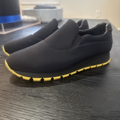 Prada Cloudbust Thunder Knit Sneakers Black Yellow Women's 35 EU Used Authentic