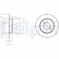 2X Delphi Bremsscheibe BG2694 FüR Renault Laguna Safrane 1 16V B568 B561 B56A