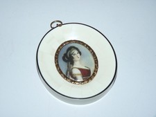 ancien cadre portrait miniature peinture / cadre plaque / reine louise de prusse