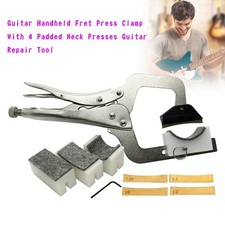 Guitar Handheld Fret Press Clamp With 4 Padded Neck Presses Guitar Repair Tool
