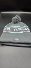 UNDER ARMOUR Men's Pom-Pom Gray Knit Beanie Hat - OSFM - NEW 