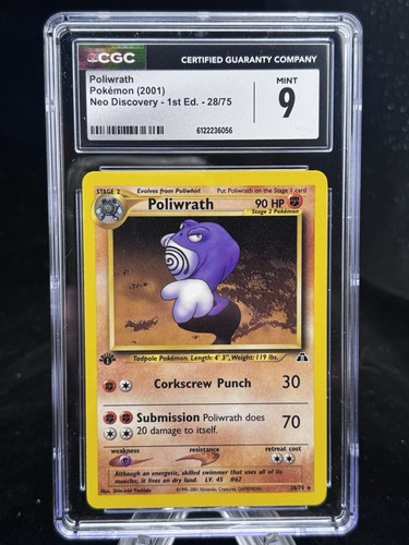 Poliwrath (1st Edition) graded CGC 9 for sale on eBay