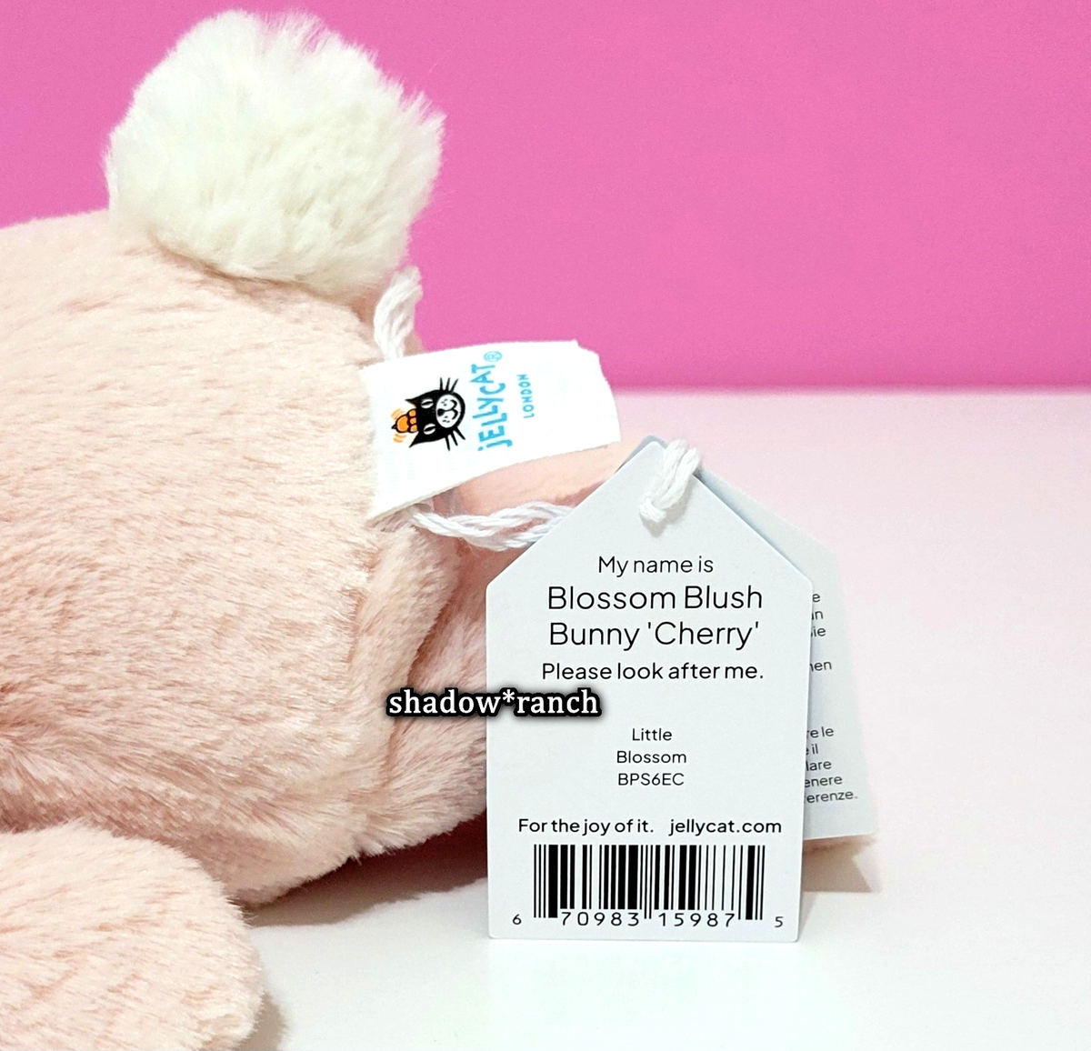 ジェリーキャット Blossom Blush Bunny Cherry(H) Blossom Blush Bunny 'Cherry' Big | Jellycat