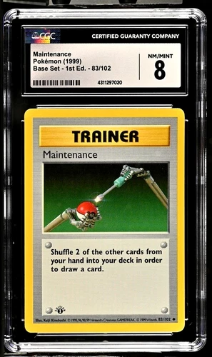 Pokémon Maintenance 1999 Base Set - 1st Ed. 83/102 CGC 8