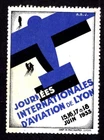Cinderella Poster Stamp - 1933 Lyon, Journees Internationales d'Aviation 48x58mm