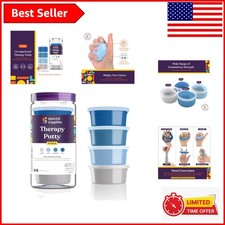 Therapy Putty Set - 4 Ocean Color Containers for Stress Relief  Hand Strength