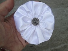 CHAPEAU COLONIAL REENACTOR 18THC REV WAR COCARDE SATIN BLANC PETIT BOUTON ÉTAIN NEUF