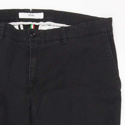 Pantalón chino negro Brax para hombre 34/32 ajuste regular - Imagen 6 de 12