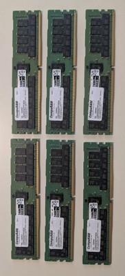 6x 32GB DDR4-2400 ECC REG RDIMM 192GB 2Rx4 Fujitsu CompuRAM Server RAM